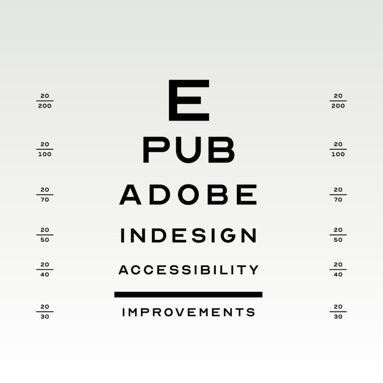 Accessibility Advances for EPUB in InDesign